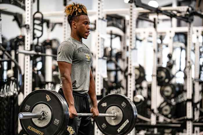 Jaylon Robinson, Wide Receiver, UCF - Weight Room